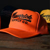 Black on Neon Orange Trucker Hat