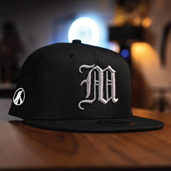 Maverick Old English “M” New Era 9FIFTY Snapback – Black / Silver Slate Grey (Only 25 Made) - Maverick Tattoo Mercantile