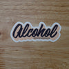 Individual "ALCOHOL" label sticker (PEACH)