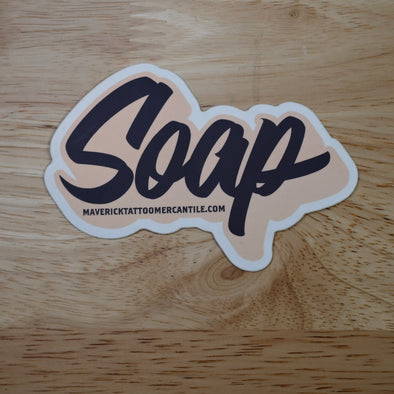 Individual "SOAP" label sticker (PEACH)