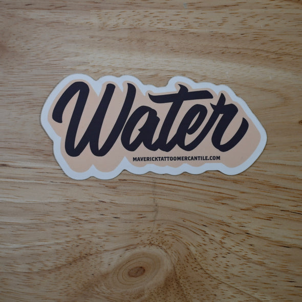 Individual "WATER" Bottle label (PEACH)