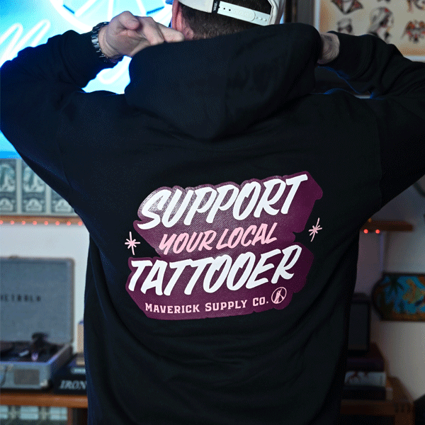 Limited Maverick x SYLT Hoodie - Support Local Tattoo Artists in Style