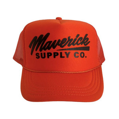 Black on Burnt Orange Trucker Hat