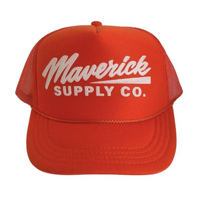 White on Burnt Orange Trucker Hat