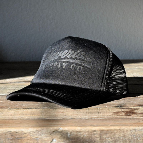 Black & Black Trucker Hat