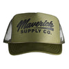 Black & Army Green Trucker Hat