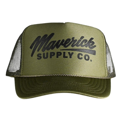 Black & Army Green Trucker Hat