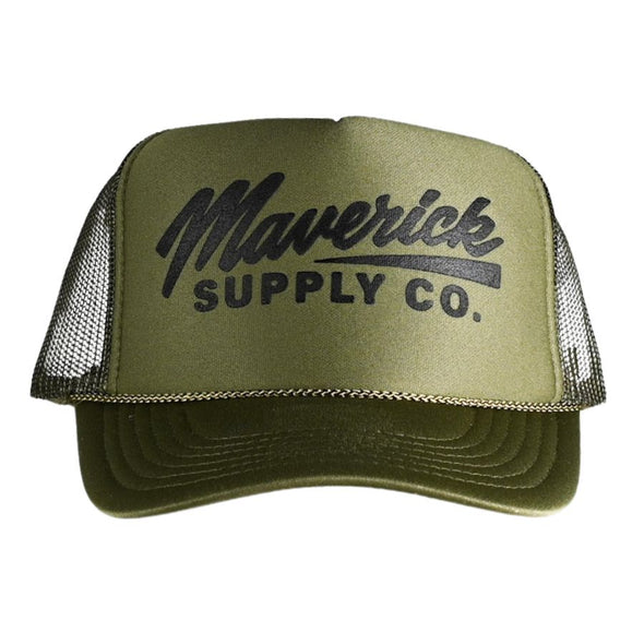Black & Army Green Trucker Hat