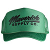Black on Green Trucker Hat