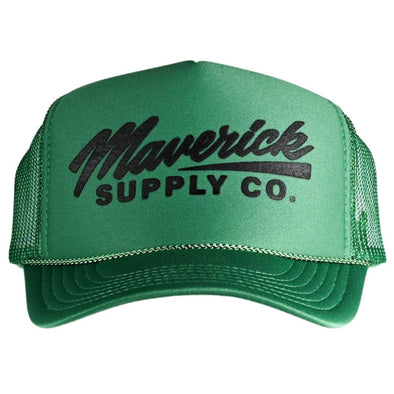 Black on Green Trucker Hat