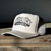 Black on Tan Brick Design Trucker Hat