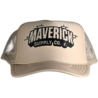 Black on Tan Brick Design Trucker Hat