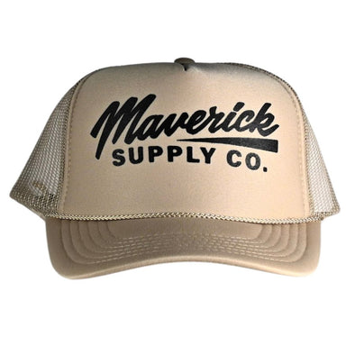Black on Tan Trucker Hat