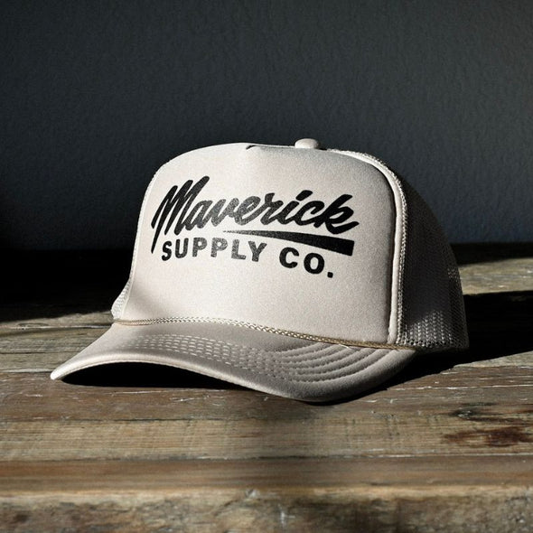 Black on Tan Trucker Hat