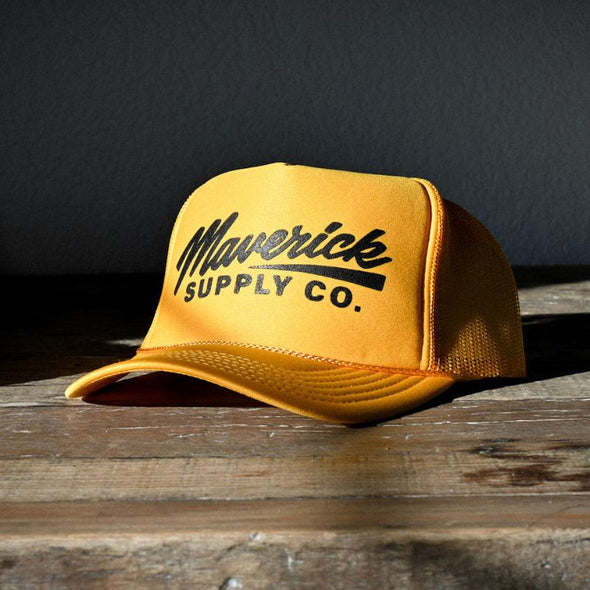 Black on Yellow Trucker Hat