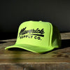 Black on Neon Green Trucker Hat