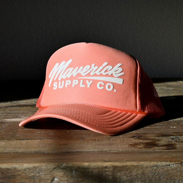 White on Pink Trucker Hat
