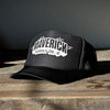 White on Black Brick Design Trucker Hat