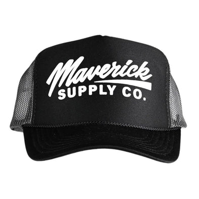 White on Black Trucker Hat