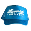 White on Blue Trucker Hat