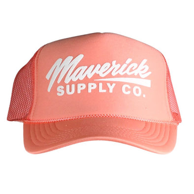 White on Pink Trucker Hat
