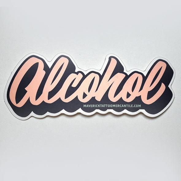 Individual "ALCOHOL" label sticker Media 1 of 1