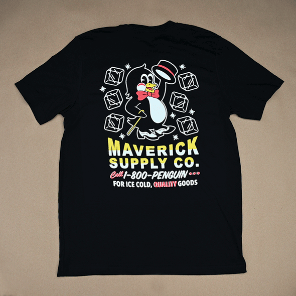 Maverick Supply Co. Ice Cold Quality Goods Crew Neck T-Shirt